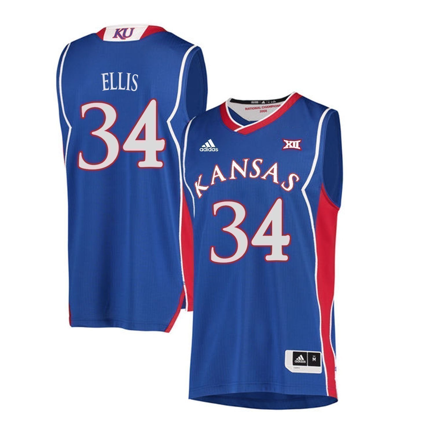Perry Ellis Kansas Jayhawks Basketball Jersey-Blue