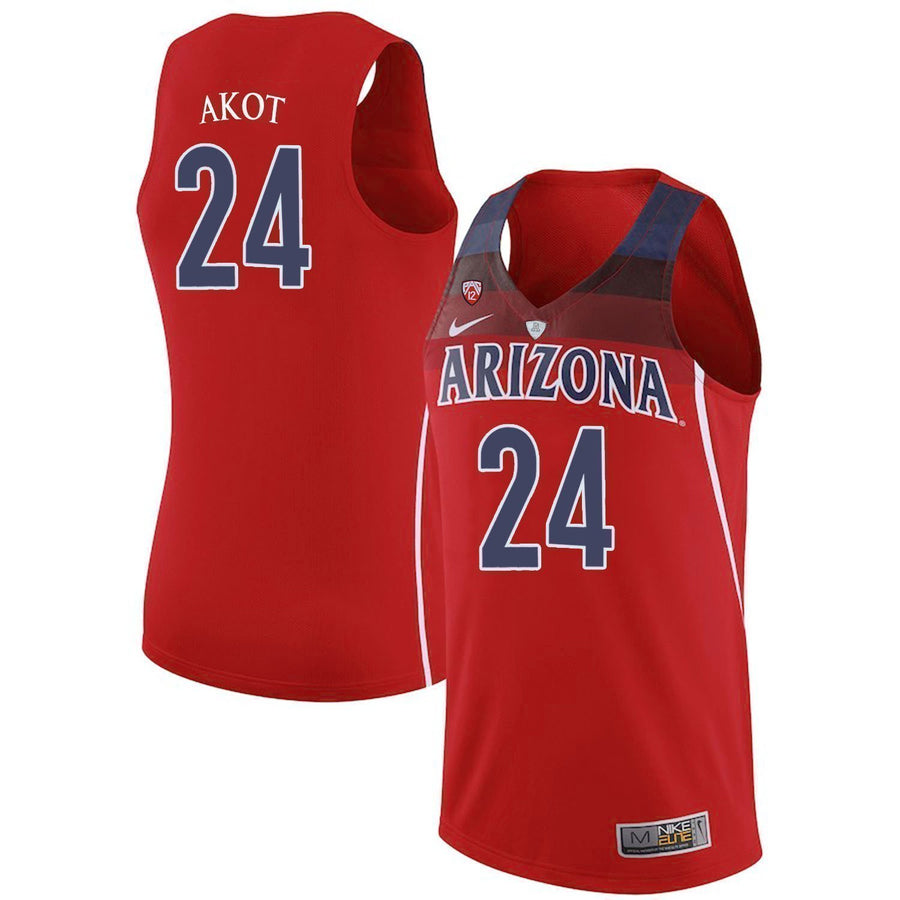 Emmanuel Akot Arizona Wildcats Basketball Jersey-Red