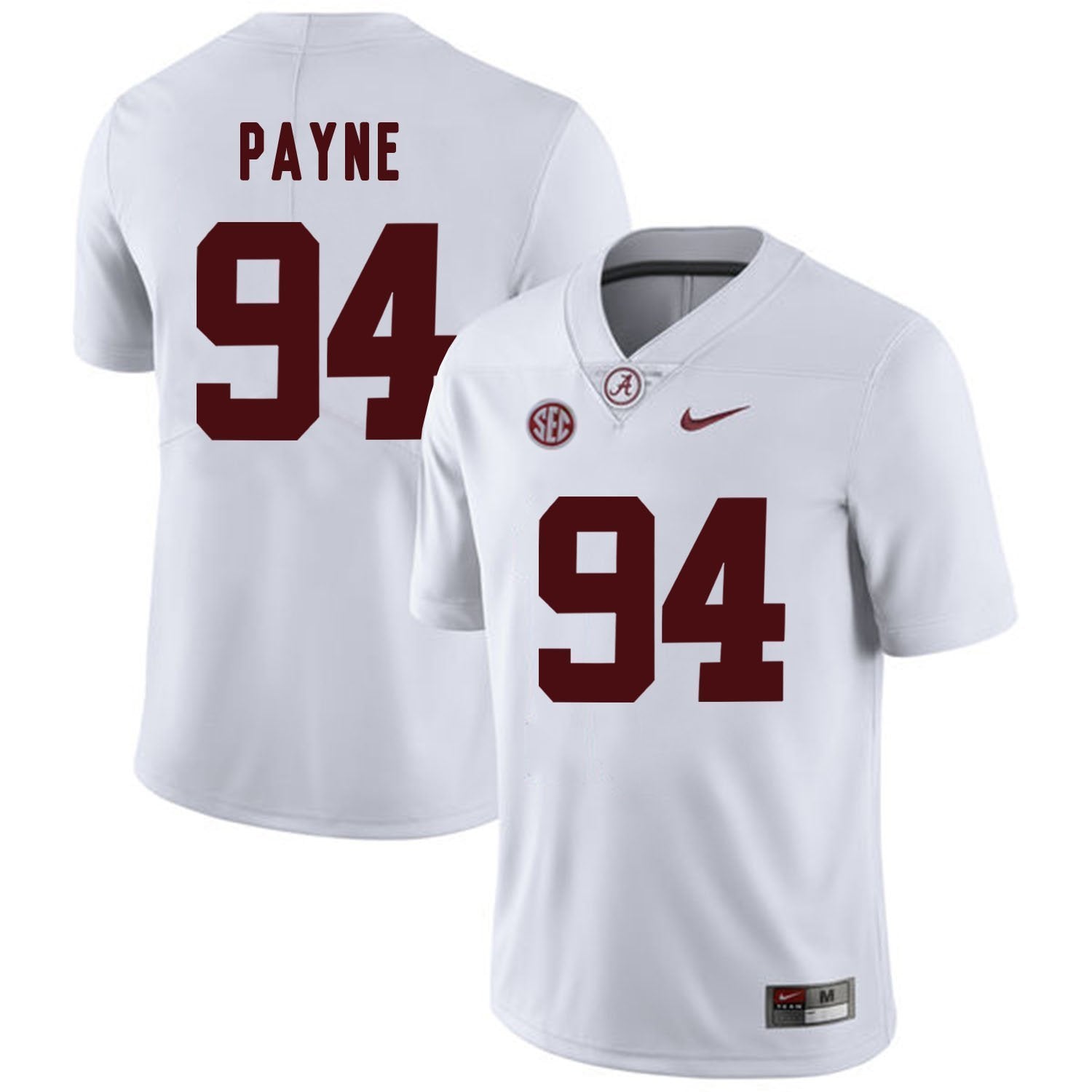 Da'Ron Payne Alabama Crimson Tide Football Jersey-White