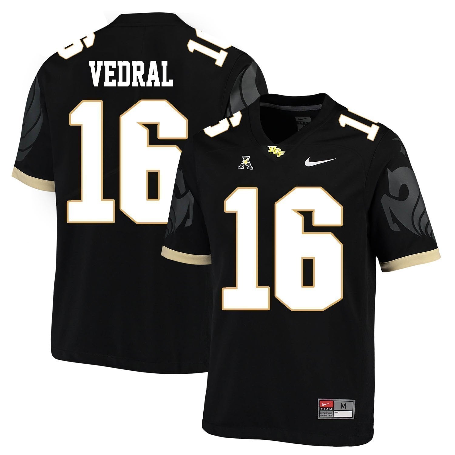 Noah Vedral UCF Knights Football Jersey Black