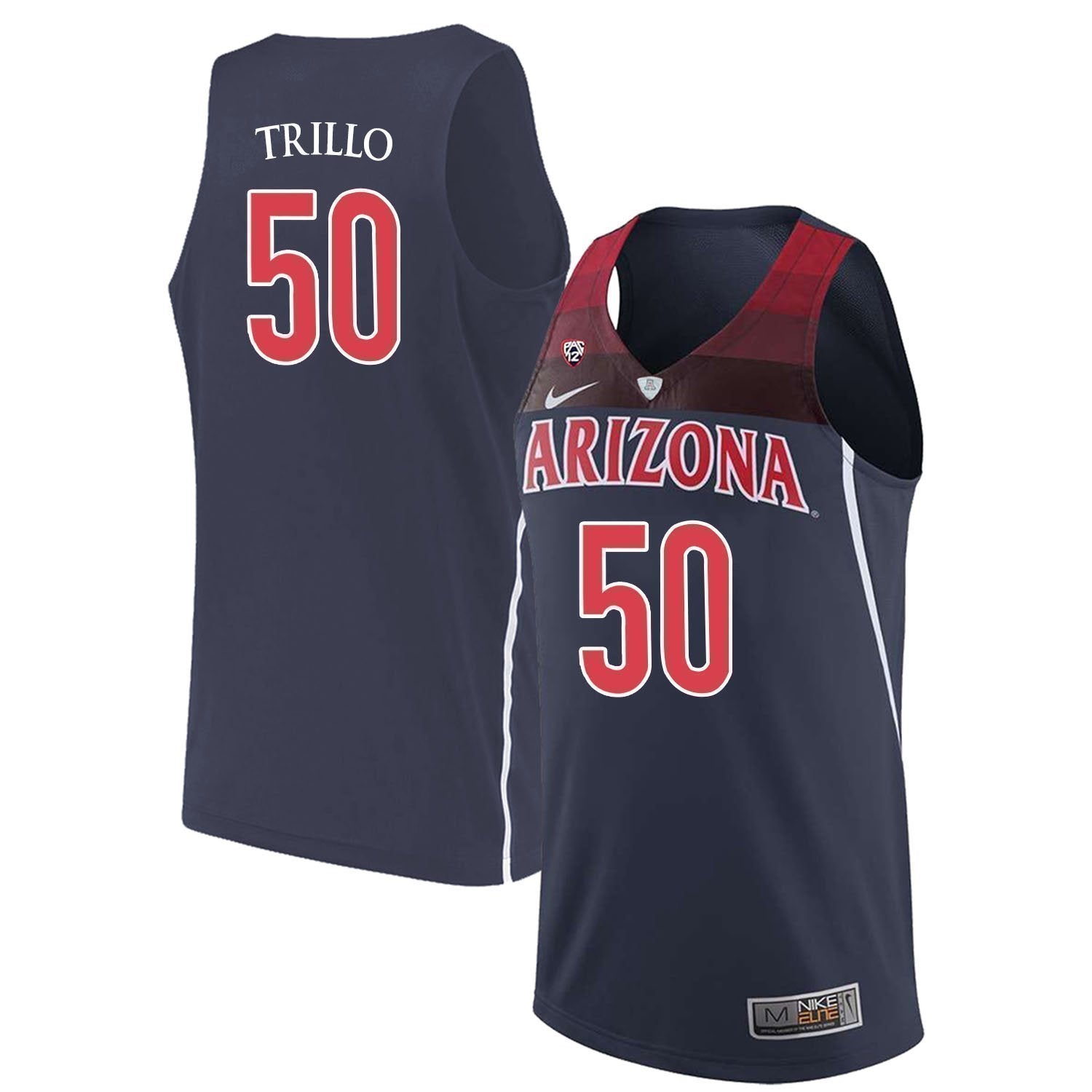 Tyler Trillo Arizona Wildcats Basketball Jersey-Navy