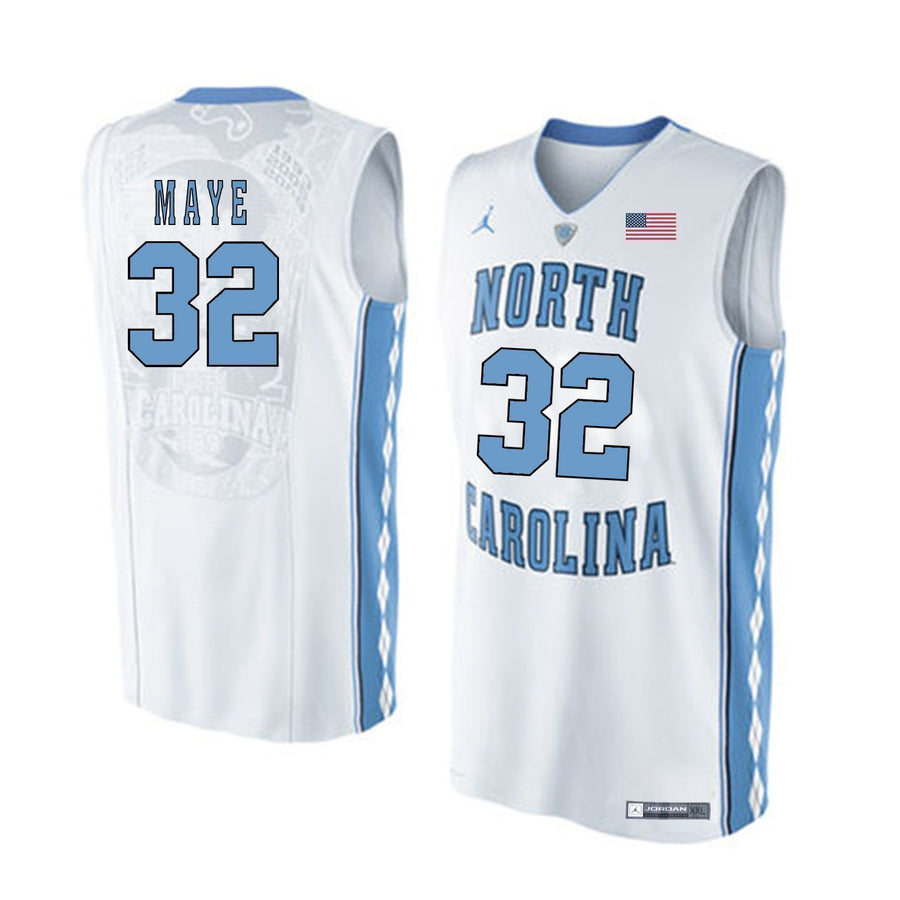Luke Maye North Carolina Basketball Jersey-White