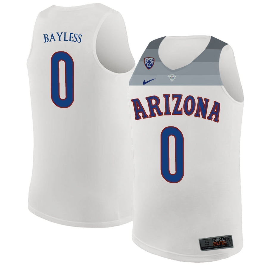 Jerryd Bayless Arizona Wildcats Basketball Jersey-White