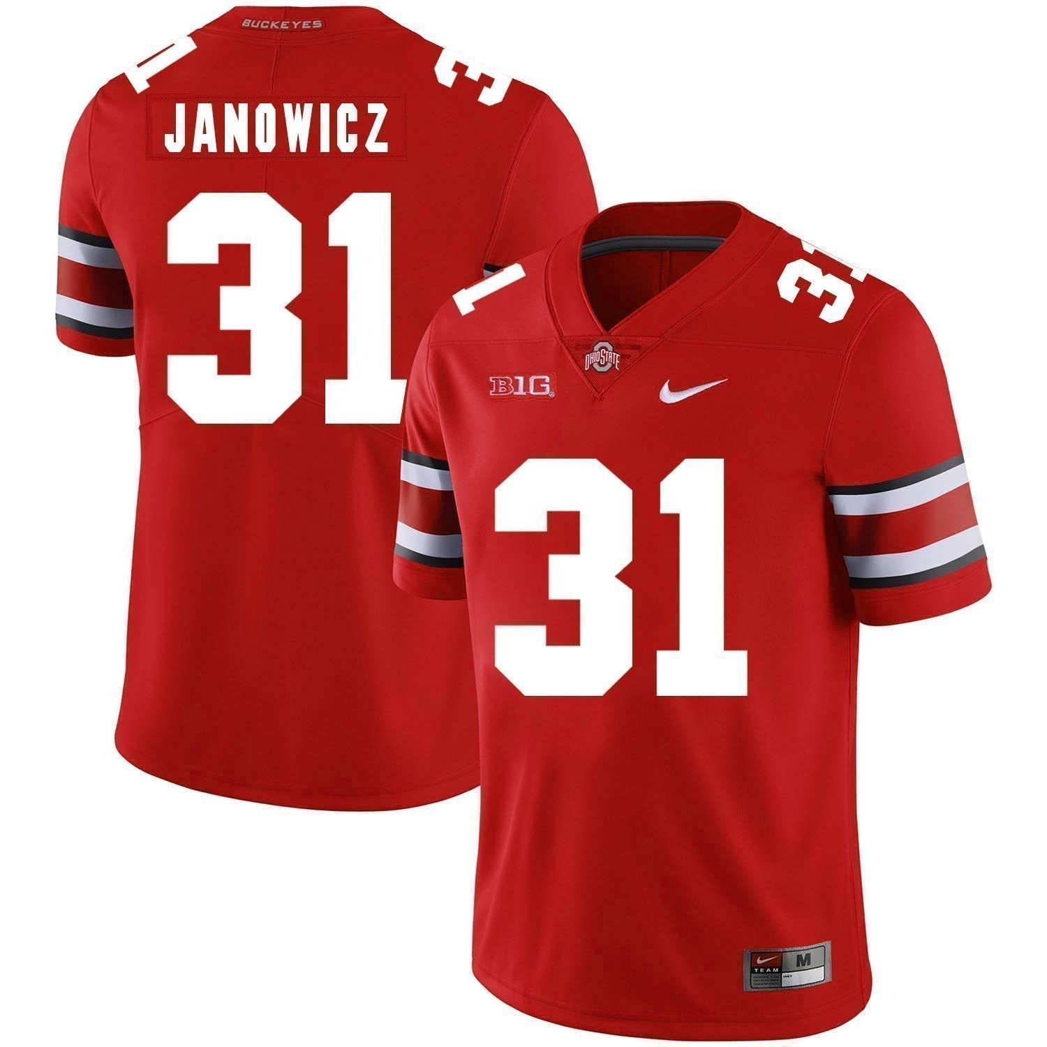 Vic Janowicz Ohio State Buckeyes Football Jersey - Red