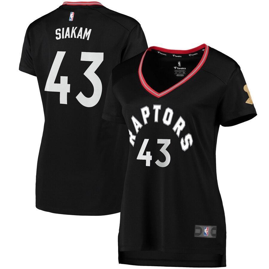 Pascal Siakam Toronto Raptors Women's 2019 NBA Finals Champions Fast Break Replica Player Jersey Black – Statement Edition