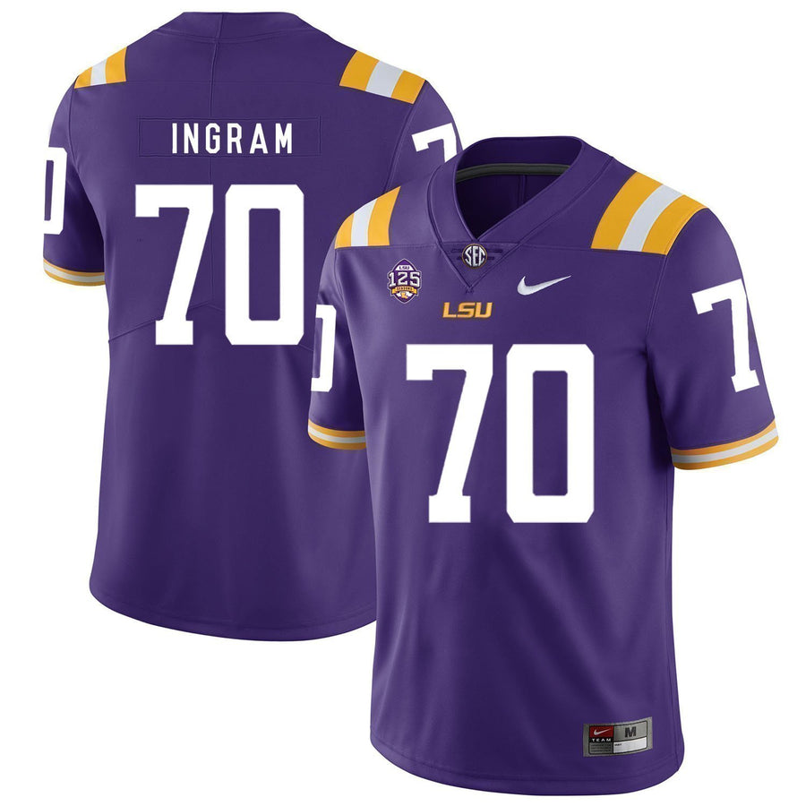 Edward Ingram LSU Tigers Football Jersey - Purple