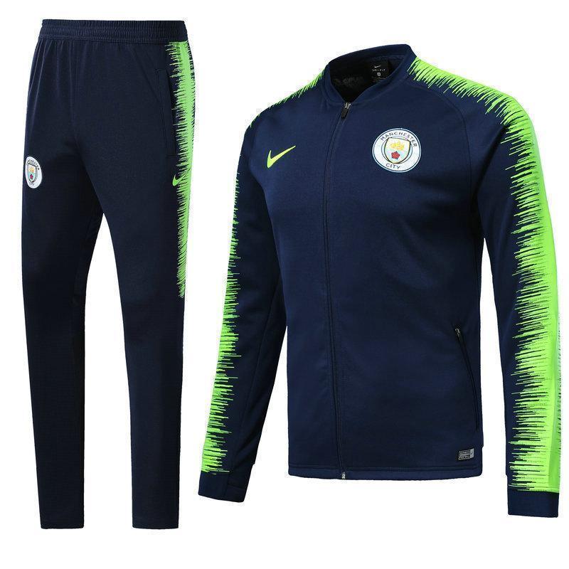 Manchester City Navy Tracksuit Training Jackets and Pants 2018/19