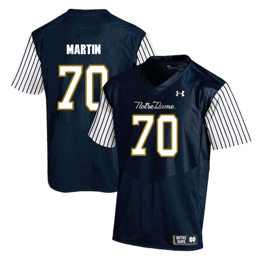 Zack Martin Notre Dame Fighting Irish Football Jersey Navy Stripe