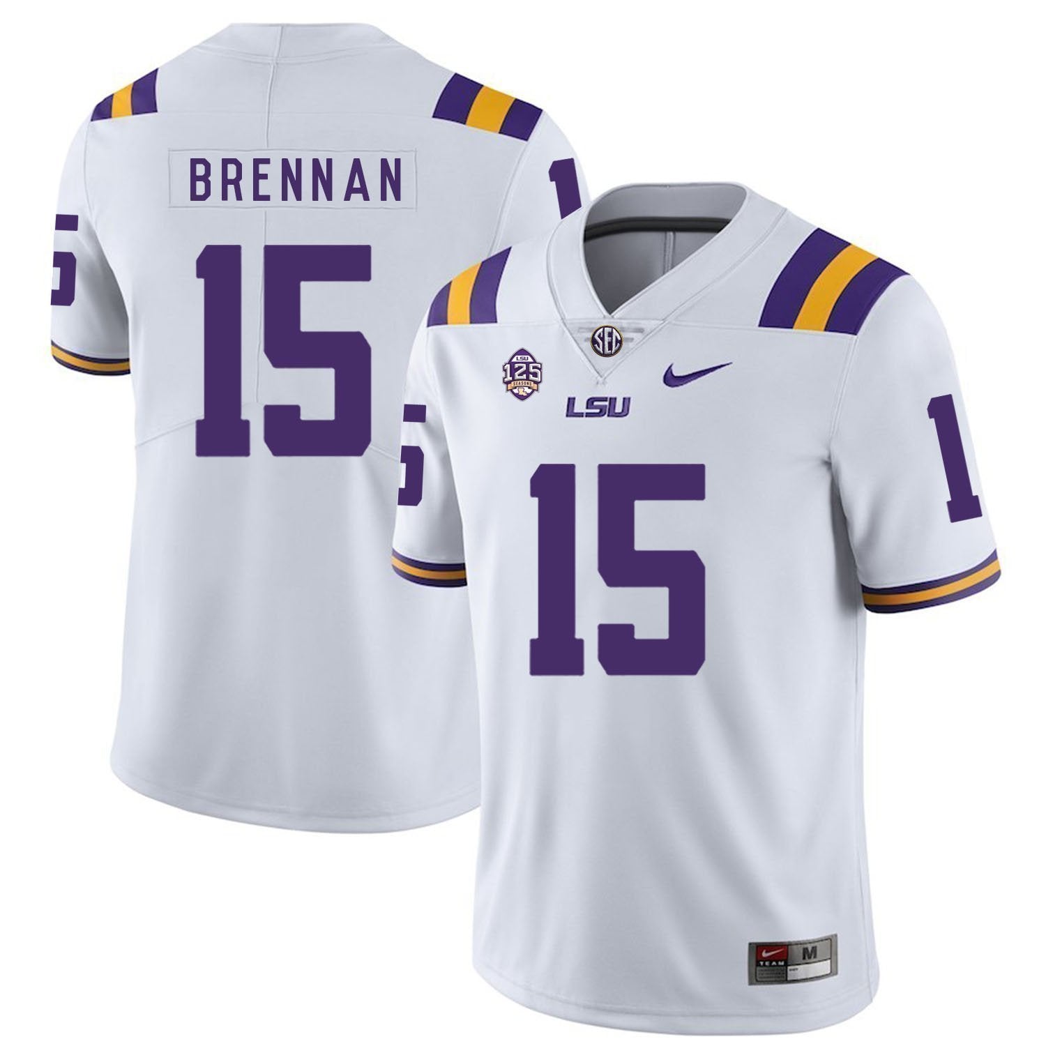 Myces Brennan LSU Tigers Football Jersey - White