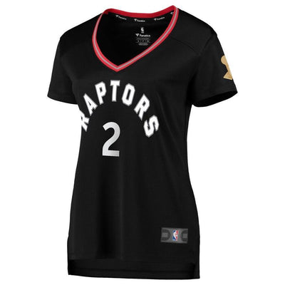 Kawhi Leonard Toronto Raptors Women's 2019 NBA Finals Champions Fast Break Replica Player Jersey Black – Statement Edition