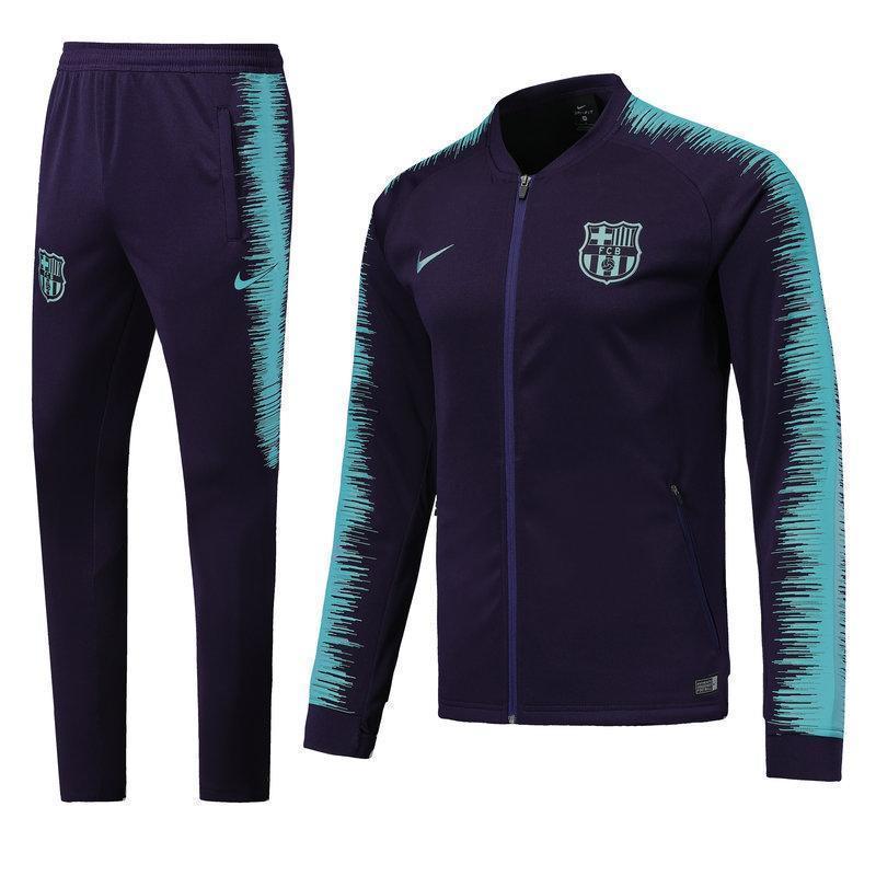 Barcelona Navy Tracksuit Training Jackets and Pants 2018/19