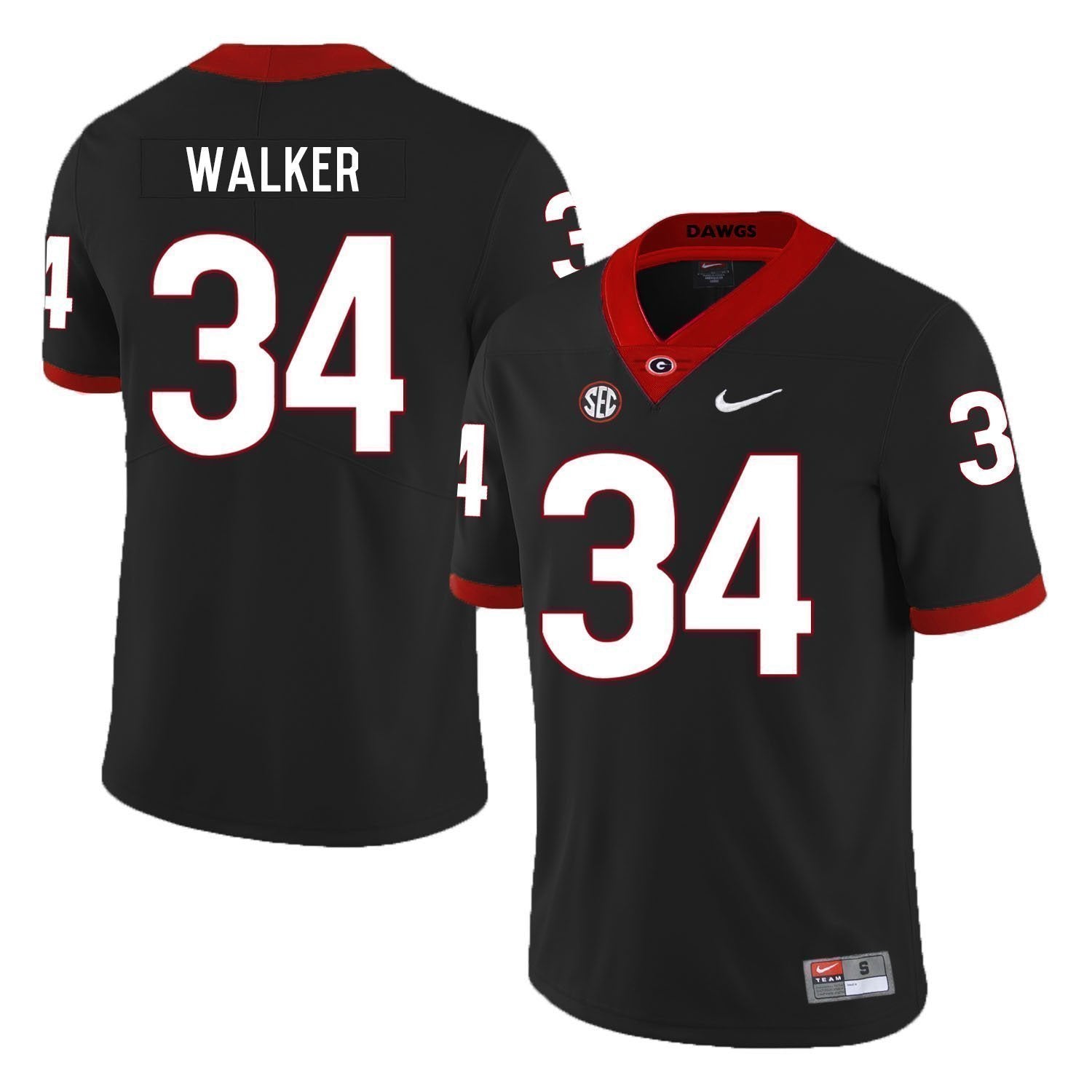 Herschel Walker Georgia Bulldogs Football Jersey Black