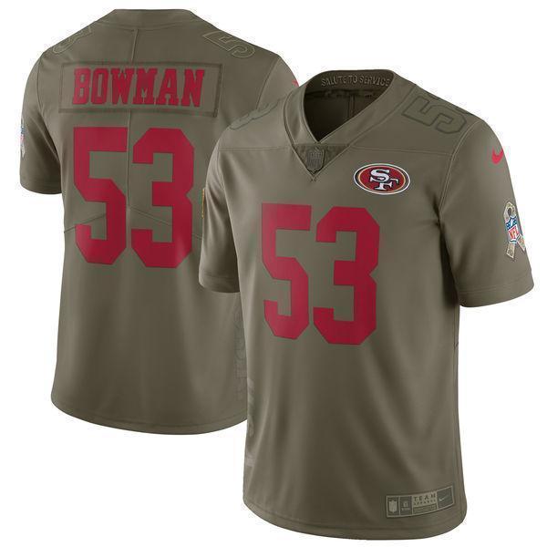 NaVorro Bowman San Francisco 49ers Salute To Service Limited Jersey - Olive