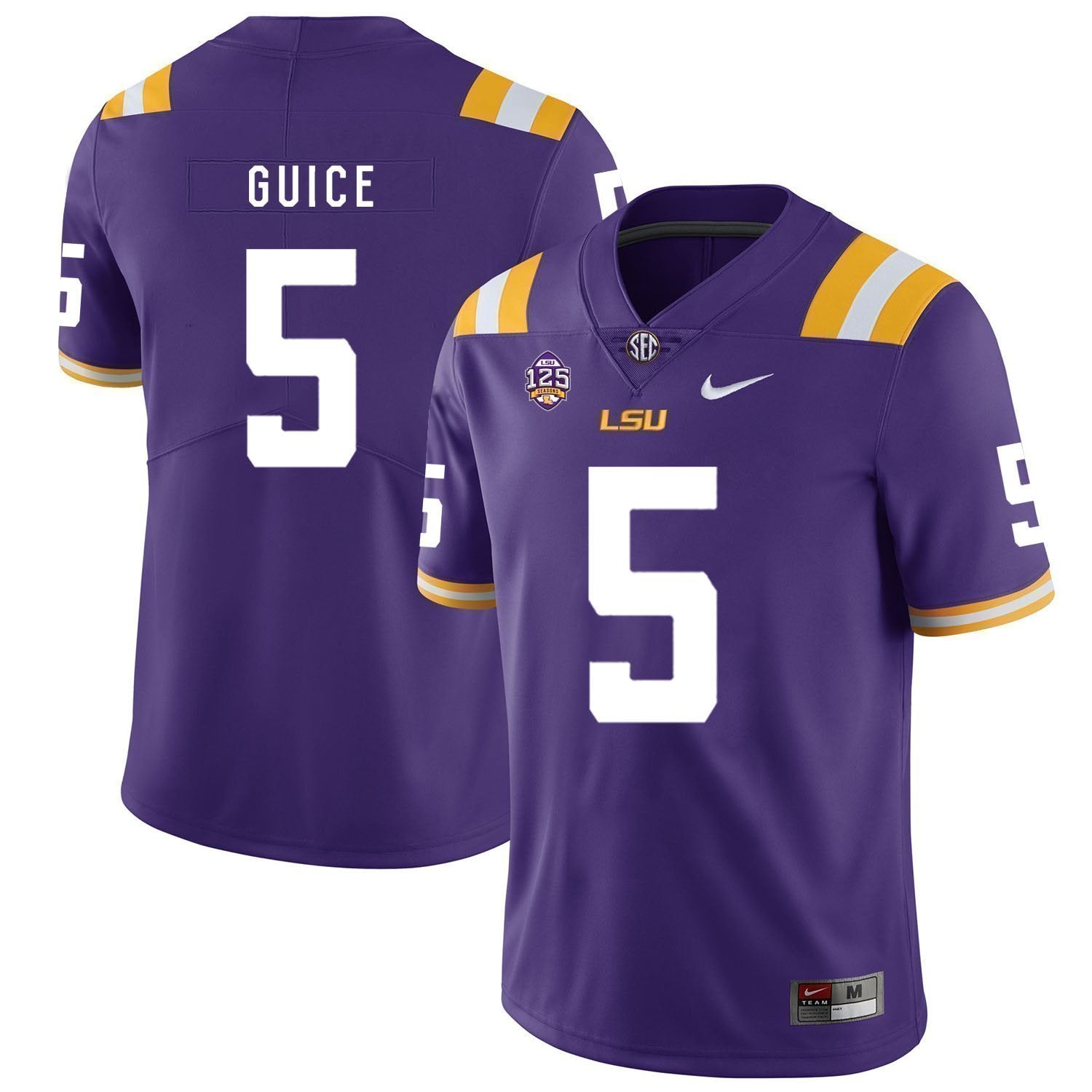 Derrius Guice LSU Tigers Football Jersey - Purple
