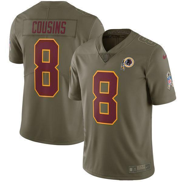 Kirk Cousins Washington Redskins Salute To Service Limited Jersey - Olive