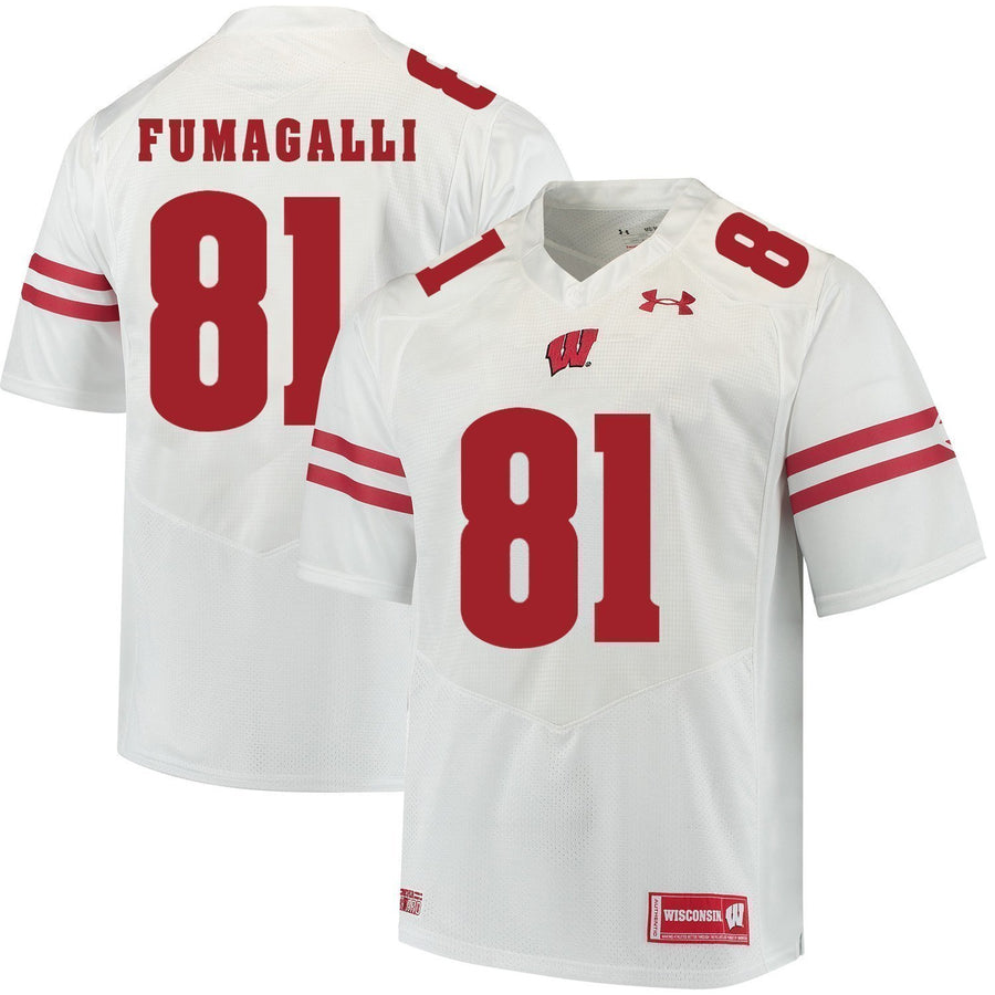 Troy Fumagalli Wisconsin Badgers Football Jersey White