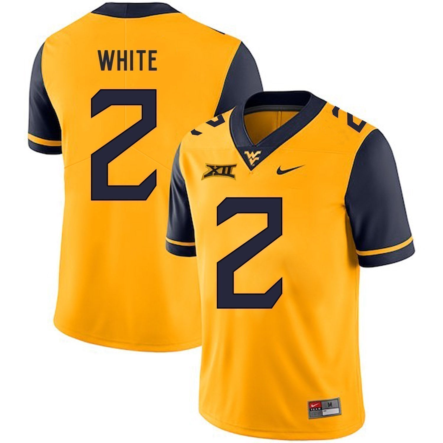 Ka'Raun White West Virginia Mountaineers Football Jersey - Yellow
