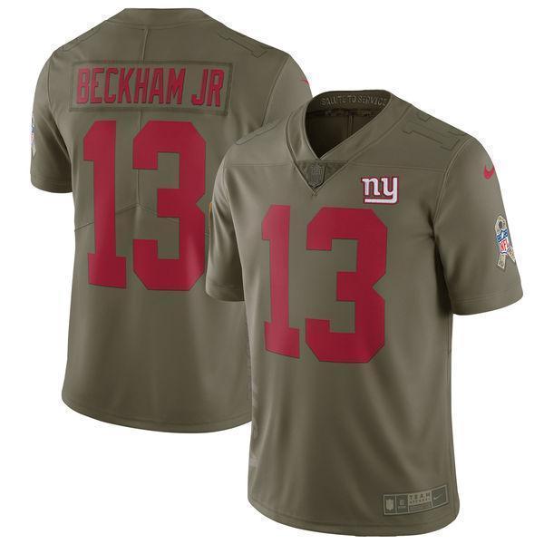 Odell Beckham Jr New York Giants Salute To Service Limited Jersey - Olive