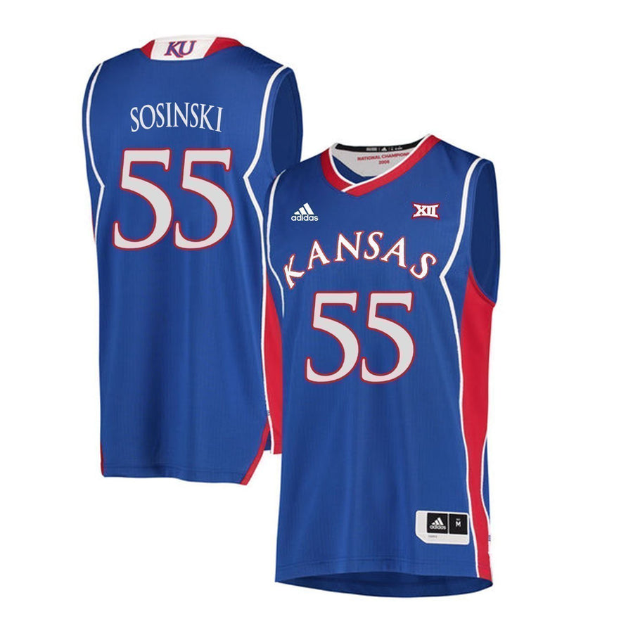 James Sosinski Kansas Jayhawks Basketball Jersey-Blue