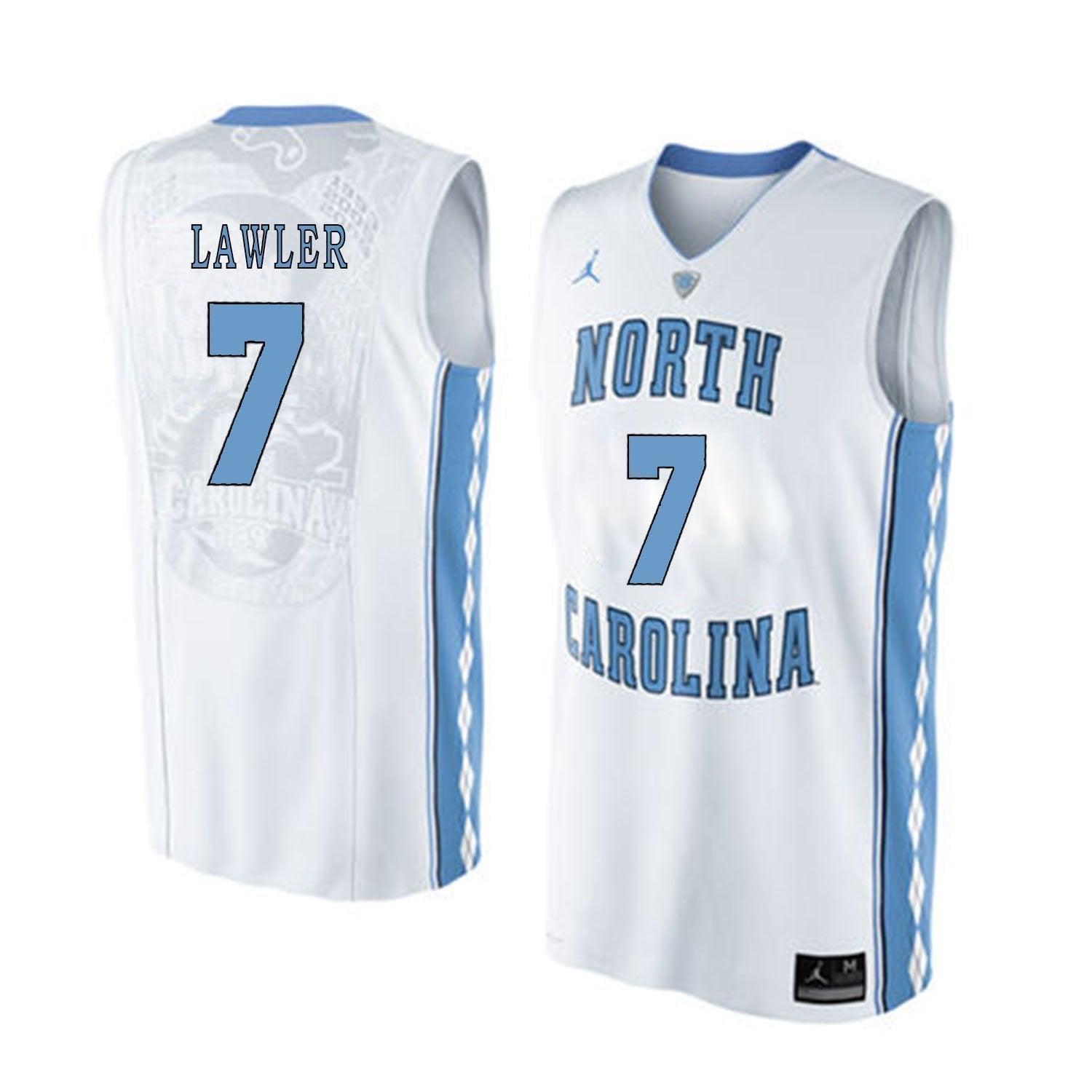Jake Lawler North Carolina Basketball Jersey-White