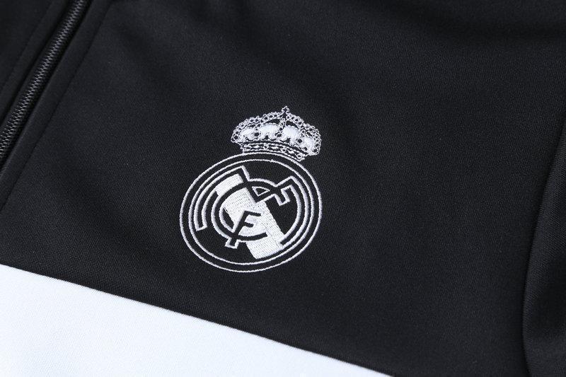 Real Madrid Black 3-Stripe Tracksuit Training Jackets and Pants 2018/19