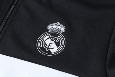Real Madrid Black 3-Stripe Tracksuit Training Jackets and Pants 2018/19