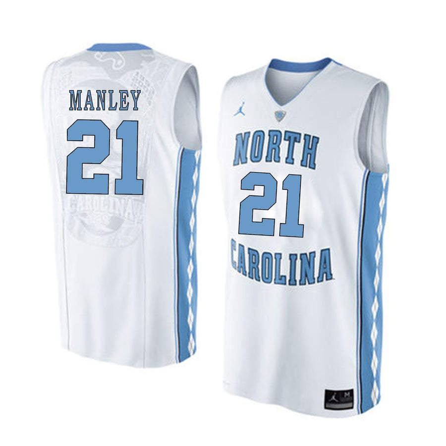 Sterling Manley North Carolina Basketball Jersey-White