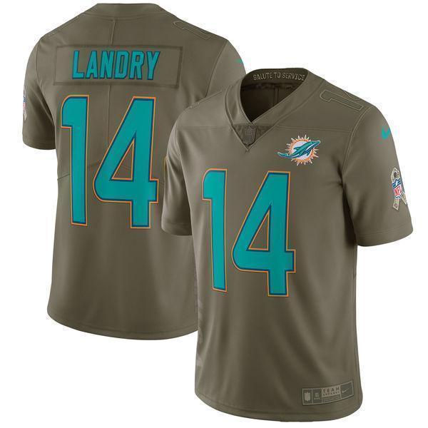 Jarvis Landry Miami Dolphins Salute To Service Limited Jersey - Olive