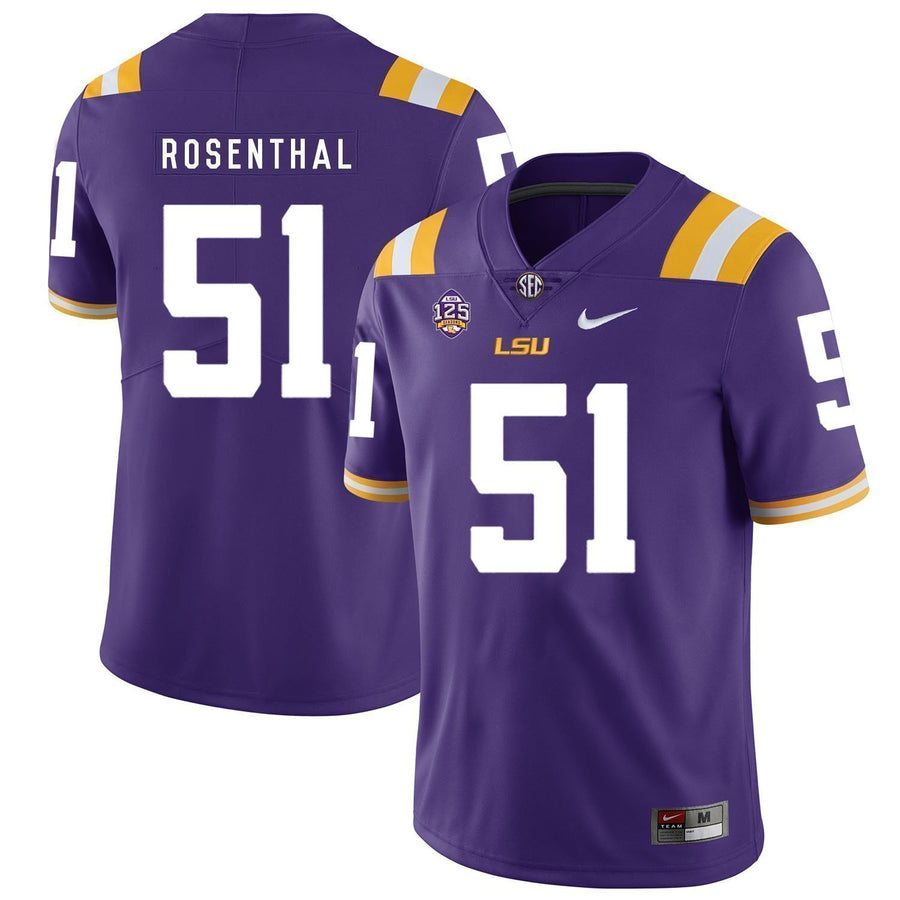 Dare Rosenthal LSU Tigers Football Jersey - Purple