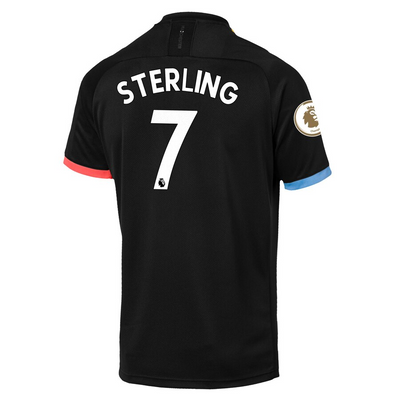 Raheem Sterling Manchester City 2019/20 Away Replica Player Jersey – Black