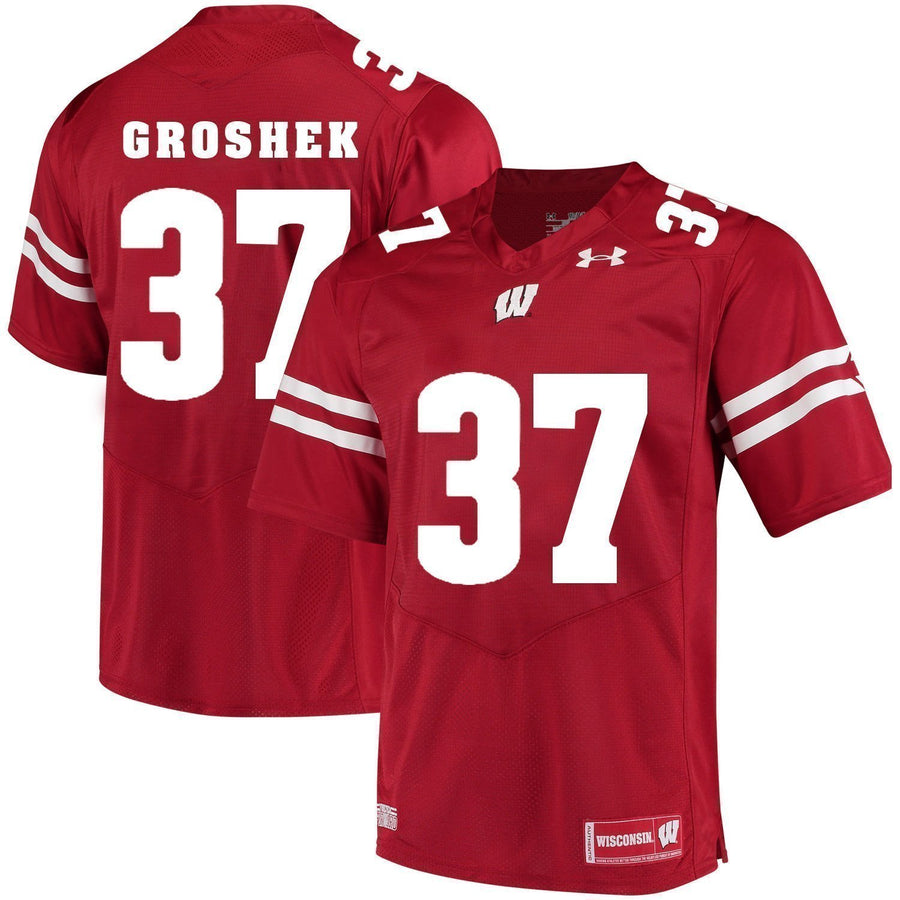 Garrett Groshek Wisconsin Badgers Football Jersey Red