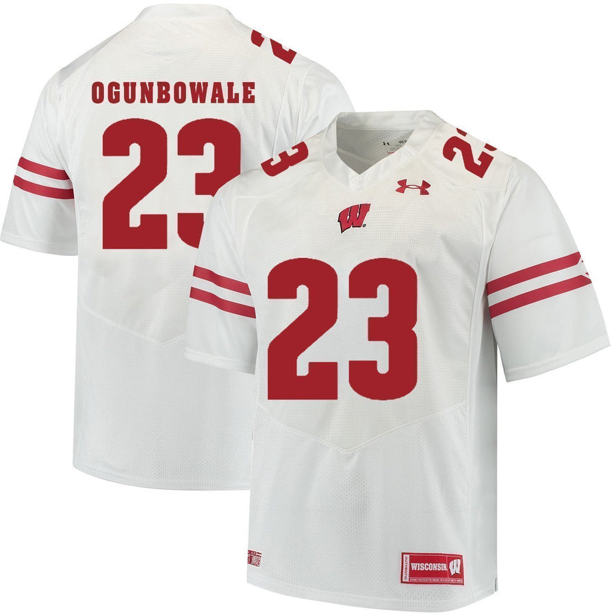 Dare Ogunbowale Wisconsin Badgers Football Jersey White