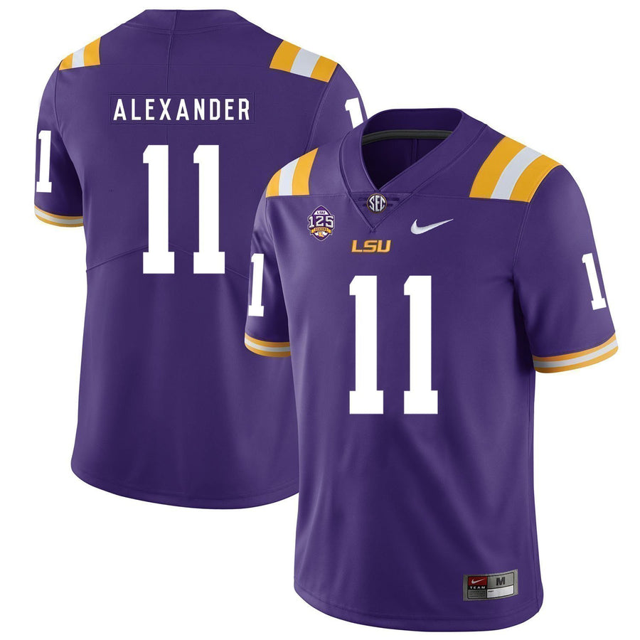 Terrence Alexander LSU Tigers Football Jersey - Purple