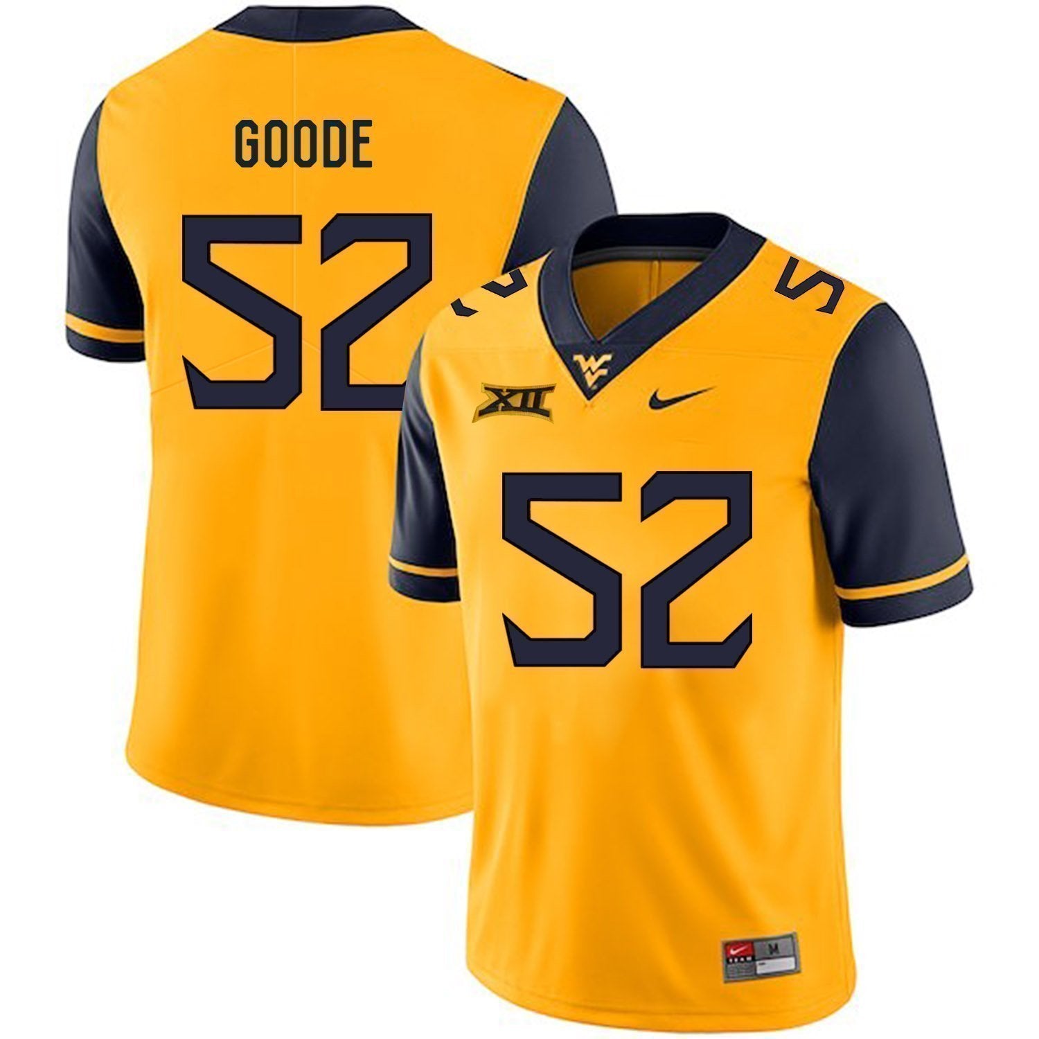 Najee Goode West Virginia Mountaineers Football Jersey - Yellow