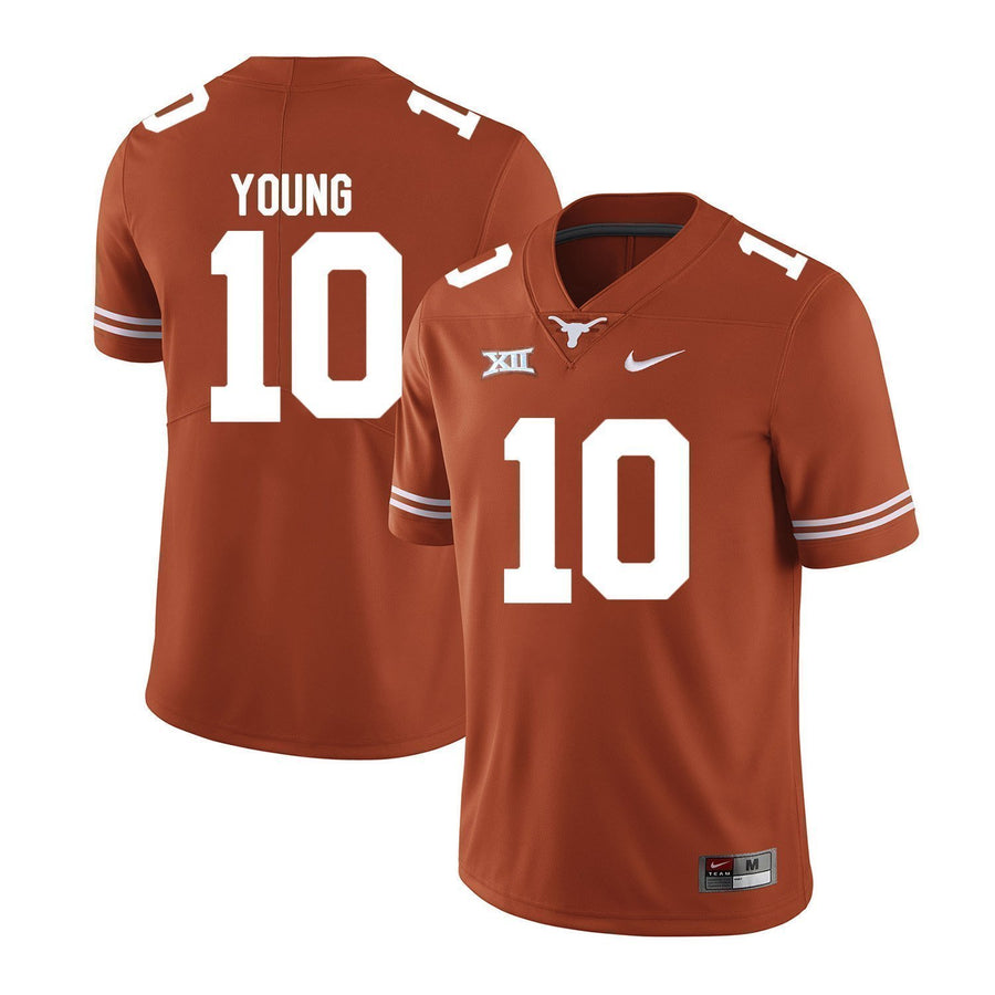Young #10 Texas Longhorns Football Jersey - Orange