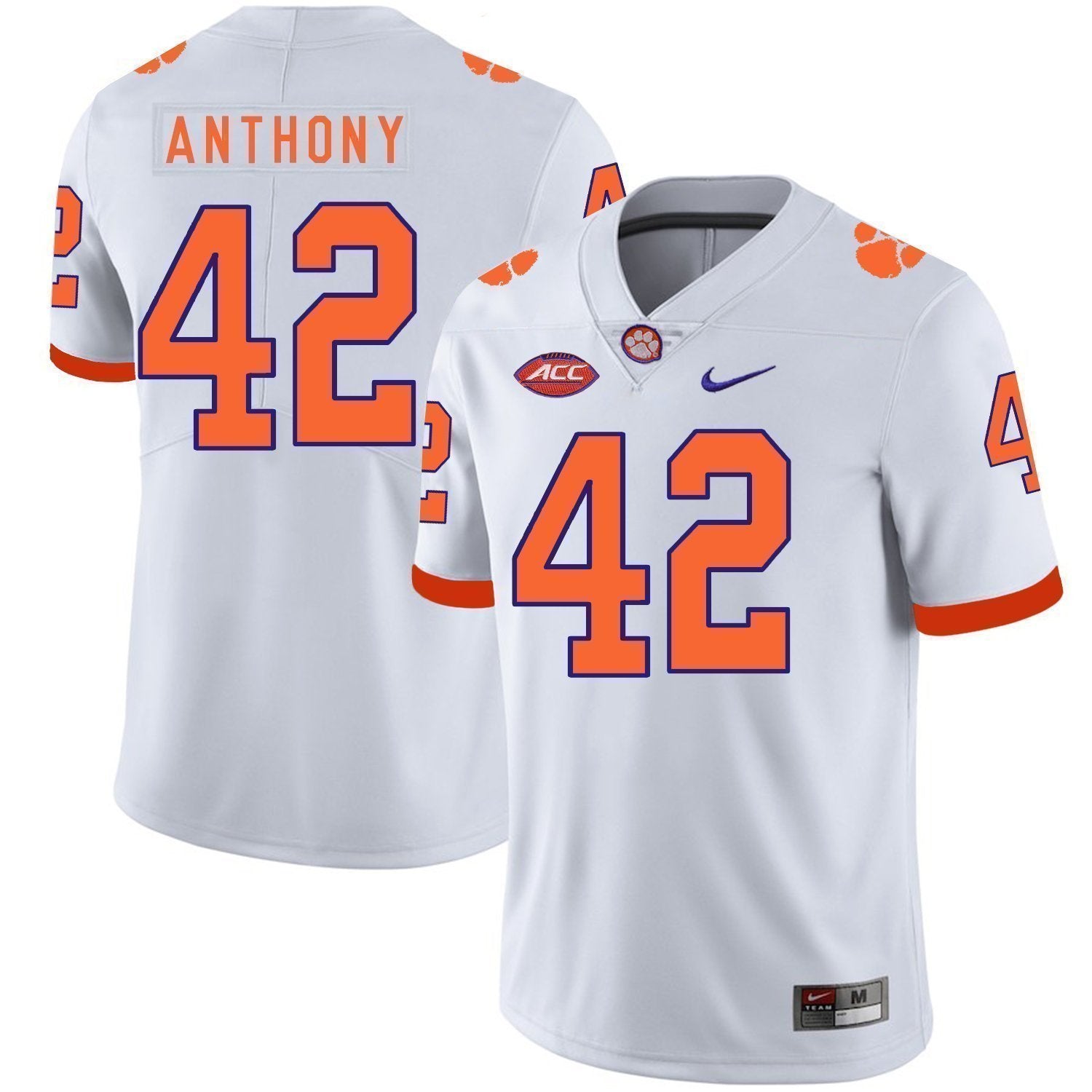 Stephone Anthony Clemson Tigers Football Jersey White