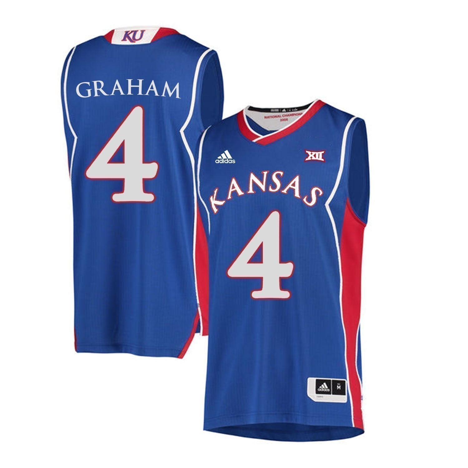Devonte' Graham Kansas Jayhawks Basketball Jersey-Blue