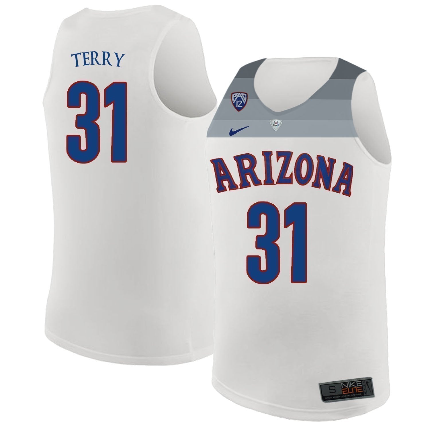 Jason Terry Arizona Wildcats Basketball Jersey-White