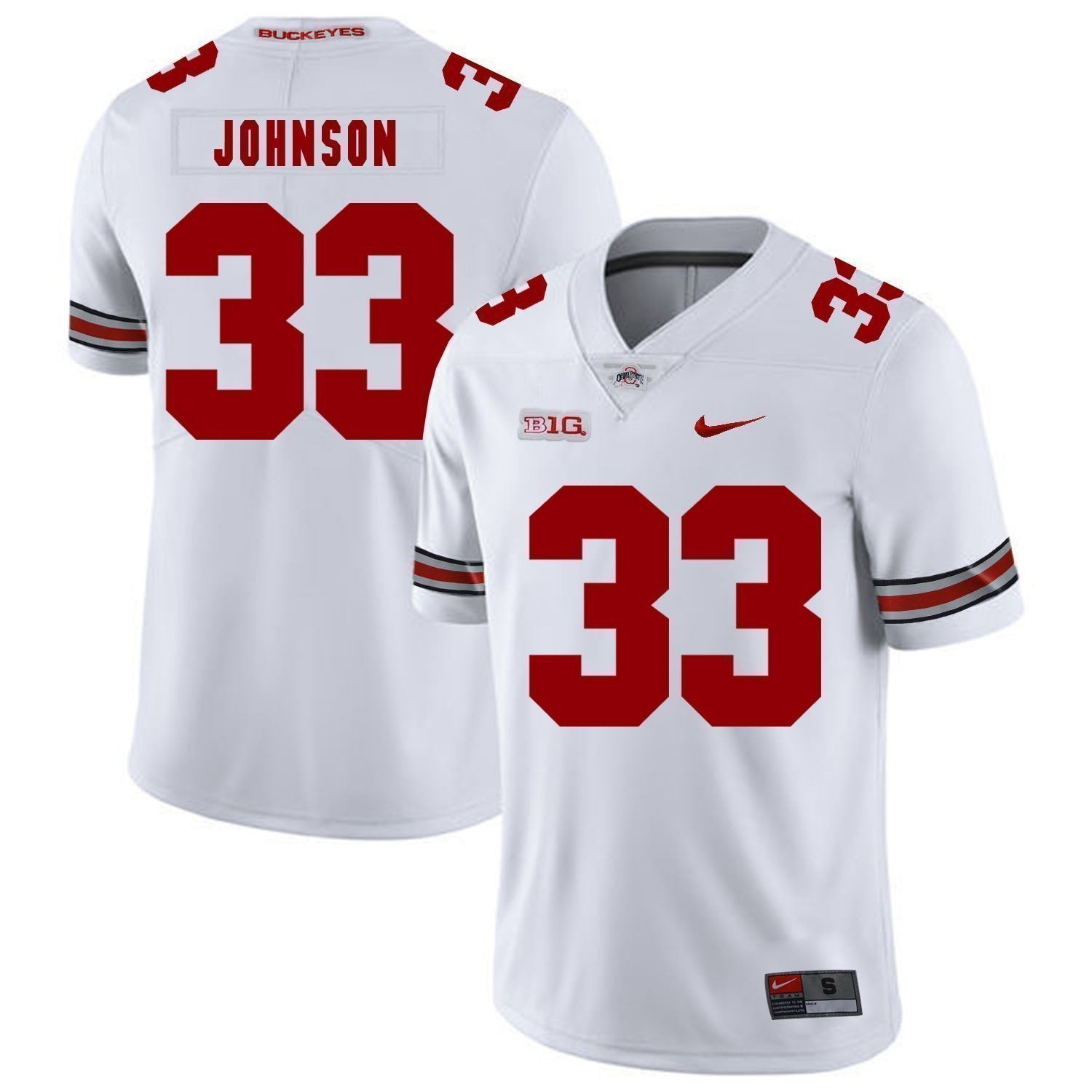 Pete Johnson Ohio State Buckeyes Football Jersey - White