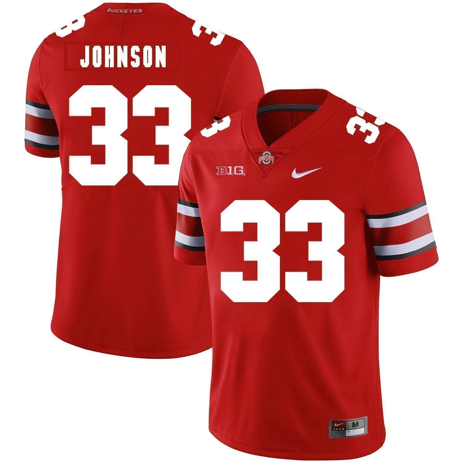 Pete Johnson Ohio State Buckeyes Football Jersey - Red