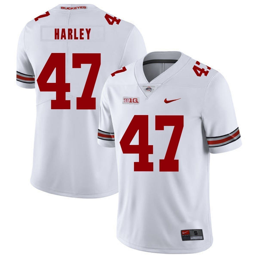 Chic Harley Ohio State Buckeyes Football Jersey - White