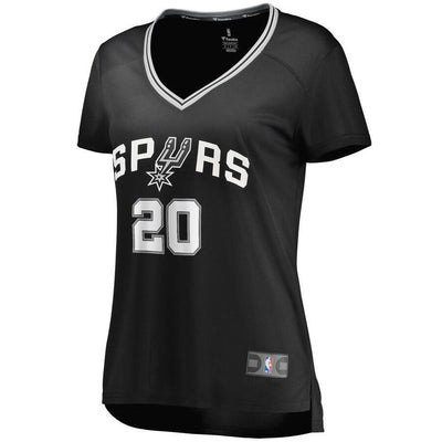 Manu Ginobili San Antonio Spurs Women's Fast Break Replica Jersey - Icon Edition – Black