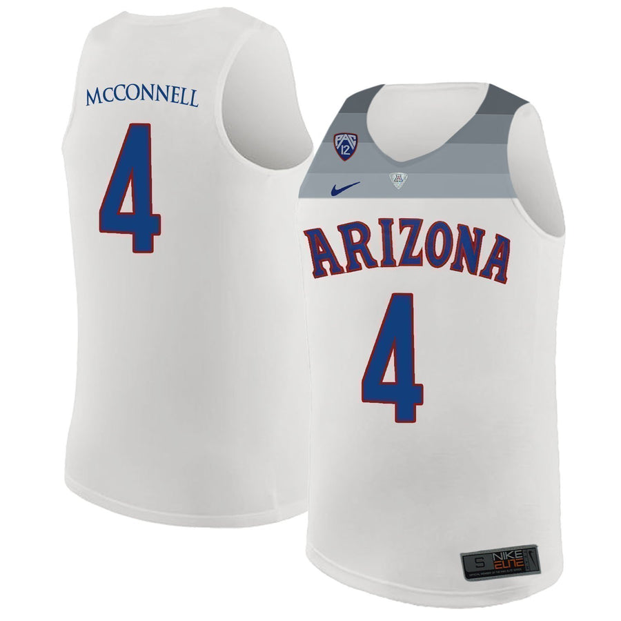 T.J. McConnell Arizona Wildcats Basketball Jersey-White