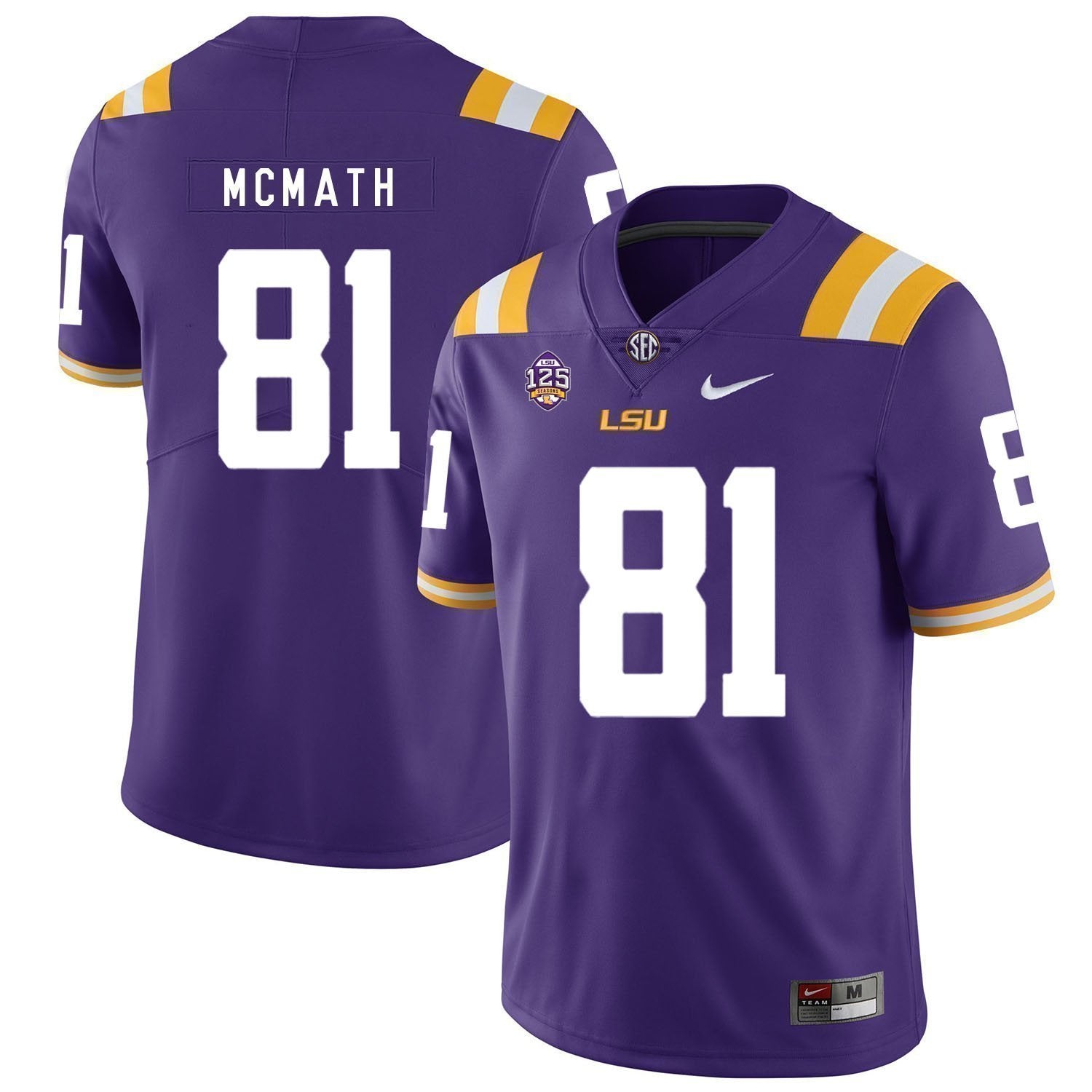 Racey Mcmath LSU Tigers Football Jersey - Purple
