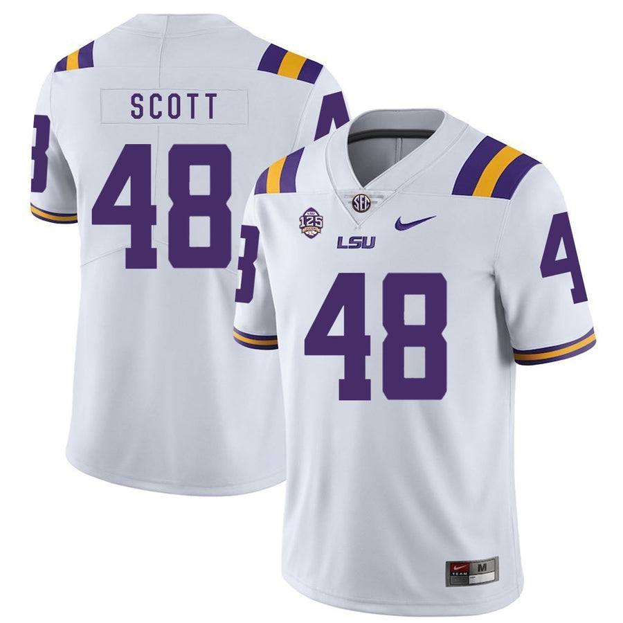 Dantrieze Scott LSU Tigers Football Jersey - White