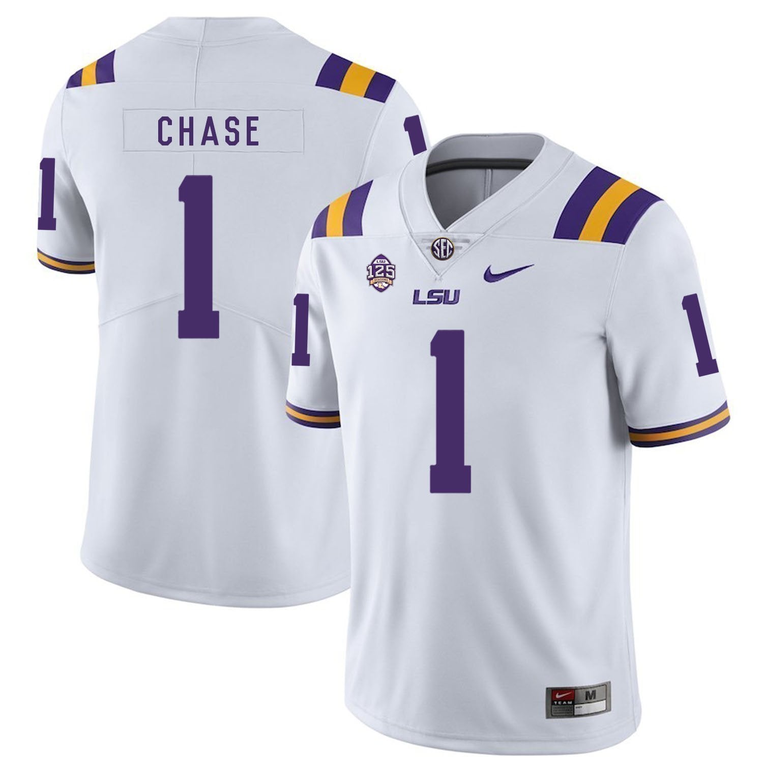 Ja'marr Chase LSU Tigers Football Jersey - White