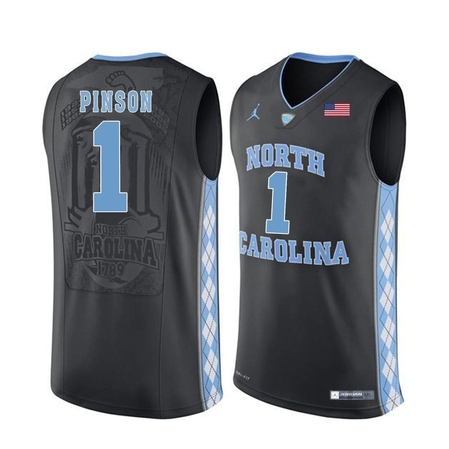 Theo Pinson North Carolina Basketball Jersey-Black