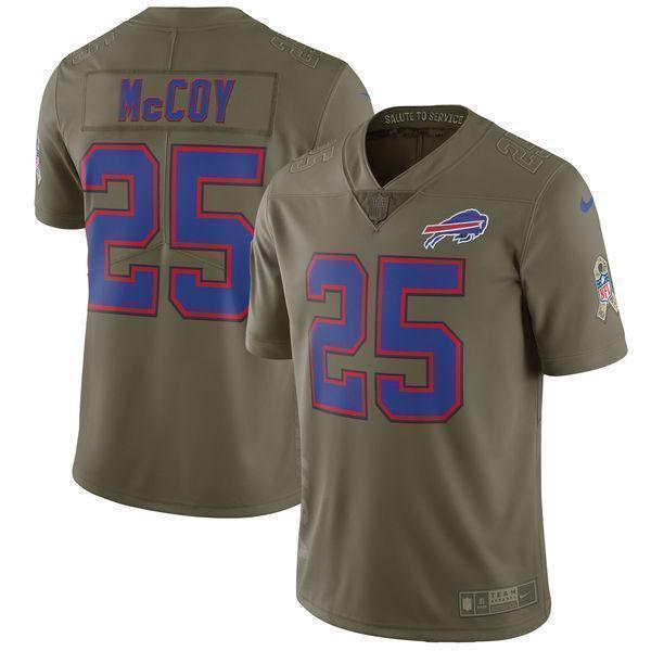 LeSean McCoy Buffalo Bills Salute To Service Limited Jersey - Olive