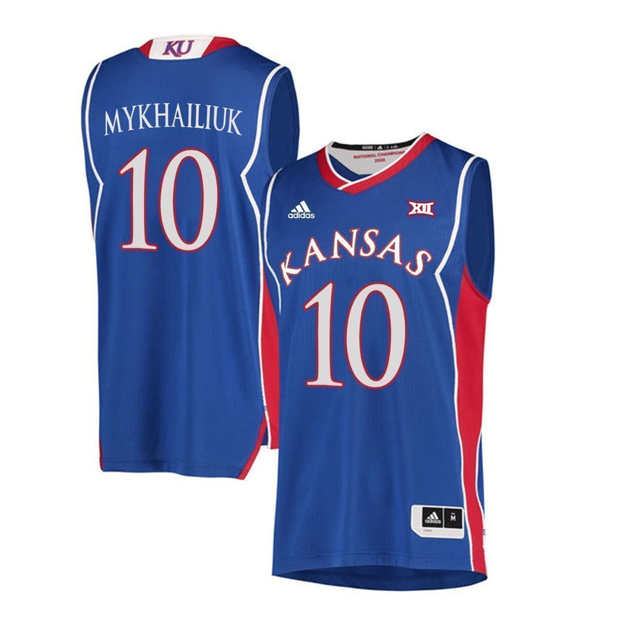 Sviatoslav Mykhailiuk Kansas Jayhawks Basketball Jersey-Blue