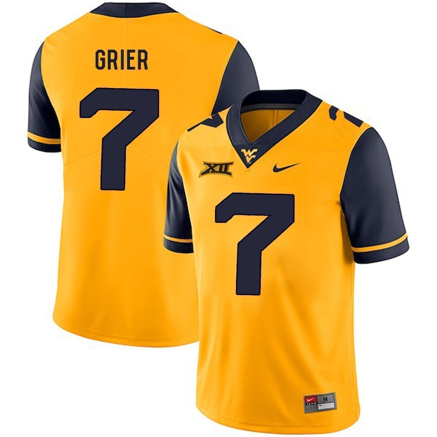 Will Grier West Virginia Mountaineers Football Jersey - Yellow